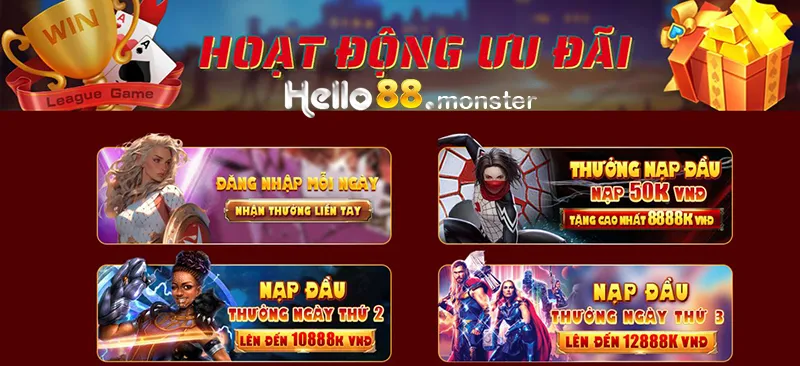 Những khuyến mãi HELLO88 khủng không thể bỏ lỡ